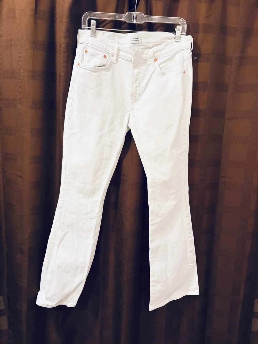 CITIZENS OF HUMANITY Emmanuelle  Boot Flare Leg Jeans White Size 29